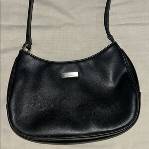 LIZ CLAIBORNE Black Leather Shoulder Bag